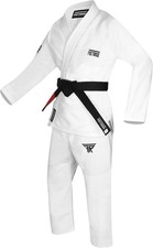 white BJJ Gi Pro Combat Boxing