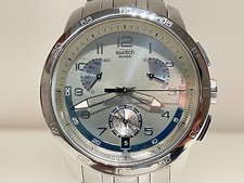 OROLOGIO RETRÒ RARO anni 2007 SVIZZERO UOMO RETROGRADO CRONOGRAFO QUARZO "SWATCH"SR936SW