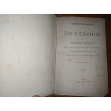 USI E COSTUMI DEGLI ANTICHI