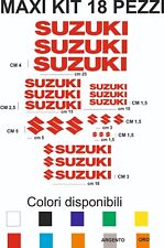 adesivi Suzuki vinile  prespaziati  18 pz per auto moto caschi