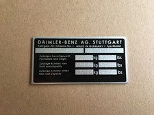 Targa Mercedes w113,w111,w108