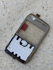 Nokia E6-00 nuovo 100% originale touchscreen anteriore argento + alimentazione Btn