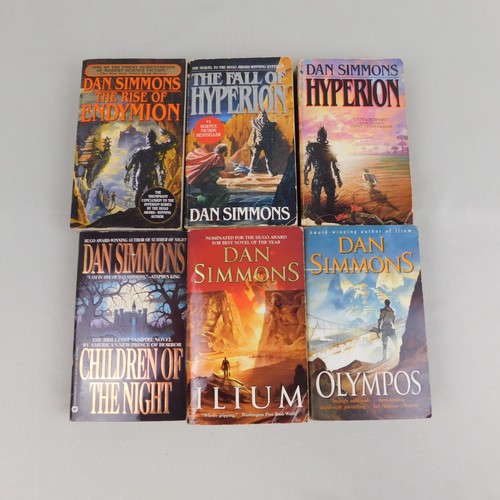 6pc dan simmons paperbacks - simmons,