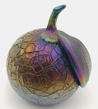 MURANO GLASS SCULTURA VETRO IRIDESCENTE  , FORMA DI FRUTTA - MID CENTURY