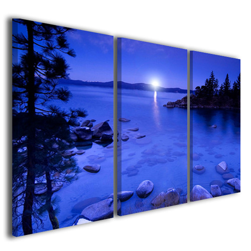 Quadri moderni moonlight lake - quadri,