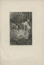 SCENA EROTICA LICENZIOSA CON COPULA INCISIONE ORIGINALE DI ARTISTA PRIMO '900