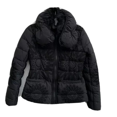 Desigual black parka jacket - desigual,