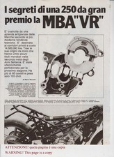 advertising Pubblicità MOTO MBA VR 250 1981 MOTOITALIANE MOTOGP MOTOSPORT EPOCA