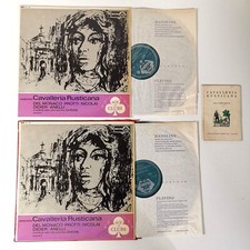 CAVALLERIA RUSTICANA Del Monaco Protti + Libretto - 2x LP Disco Vinile 33 Giri