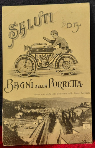 Cartolina motocicletta saluti - motocicletta,