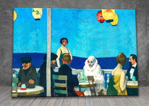 Edward hopper soir bleu tela - soir,