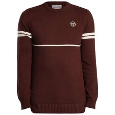 SERGIO TACCHINI "ORION" KNITTED JUMPER BITTER CHOCOLATE/GARDENIA, NEW! CASUALS
