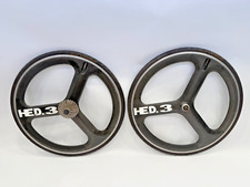 HED 3 TRE RAZZE RARO SET RUOTE IN FIBRA DI CARBONIO - 650C COPERTONCINO, FRENO CERCHIO, QR
