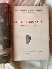 SCRITTI E DISCORSI DI BENITO