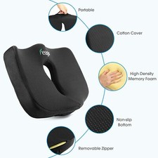 Cuscino Memory Foam Ergonomico per Sedile Emorroidi Sciatica Gravidanza Riposo