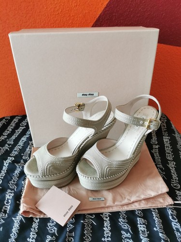 Sandali con zeppa plateau - , miu