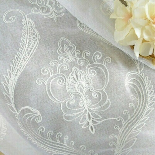 Broderie coton filet rideaux - broderie,