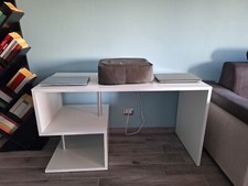 scrivania angolare bianco lucido