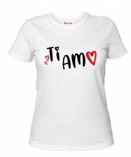 t-shirt donna bianca scritta