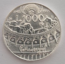 Italia 1000 lire argento 1995 - italia,