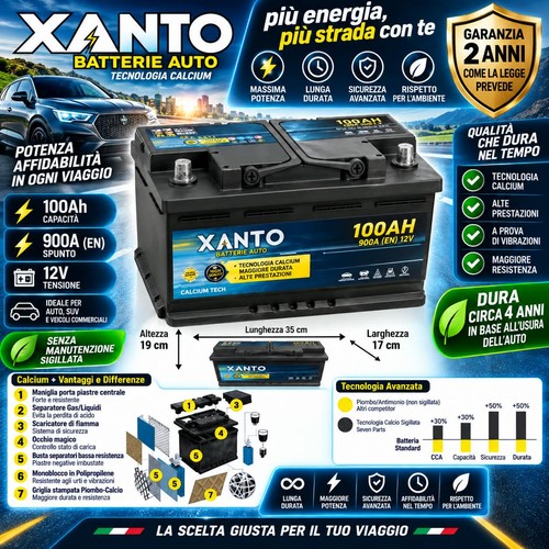Batteria auto 100ah 900a - batteria,