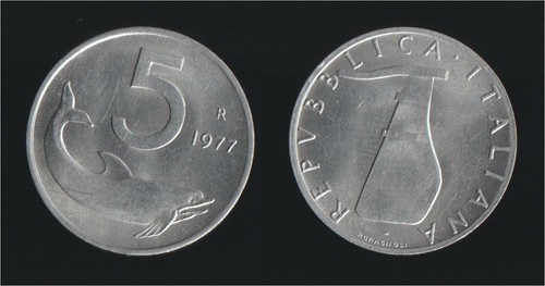 Lire 1977 delfino timone - 5, e