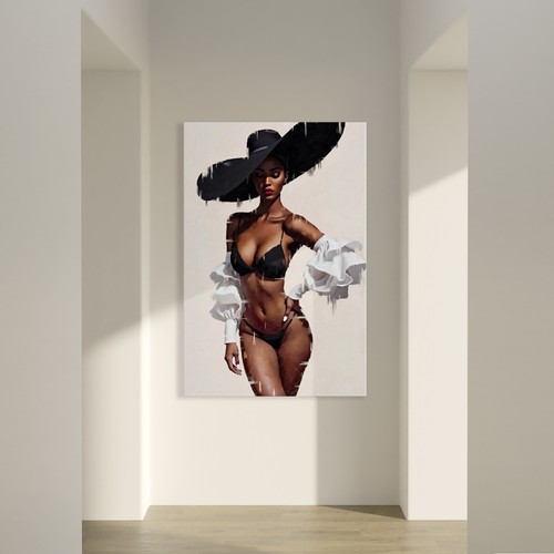 Elegante arte donna - , nera,