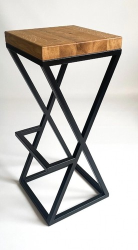 Sgabello ferro legno - sgabello, e