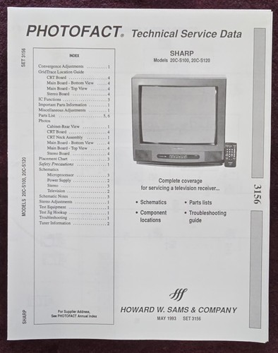 Sam photofact 3156 manuale - 3156, di