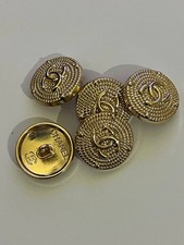 5 Boutons Chanel dore vintage