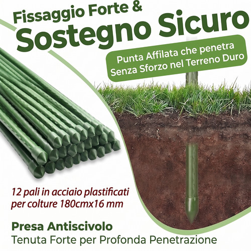 Paletti sostegni 180cm - paletti, 16mm
