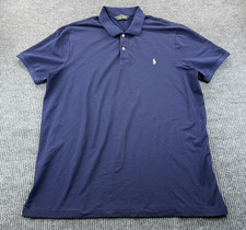 Polo Golf Ralph Lauren Polo Shirt Uomo 2XL Blu Navy Performance Pro Fit Piqué