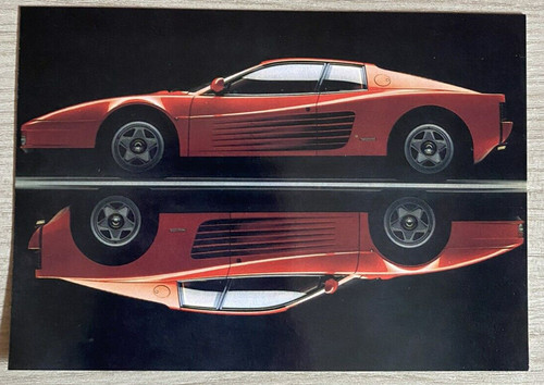 Cartolina ferrari testa rossa - cartolina,