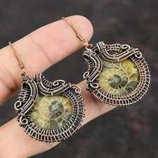 Orecchini Avvolti Filo Fossile