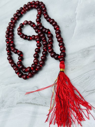 Buddhist wooden mala mantra - wooden,