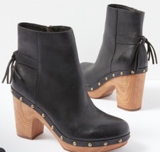 Stivaletto Kork Ease Dianna legno donna 11 nero pelle misura cerniera Evereve nuovo