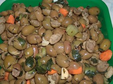 olive verdi schiacciate CASERECCE nostrane sicilia 1 Kg 