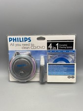 PHILIPS CD & DVD 4 in 1 Kit di Pulizia Completo Sistema - SIGILLATO -