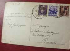 STORIA POSTALE LUOGOTENENZA REPUBBLICA 50 CENT.1947 CON VALORE GEMELLO RARO