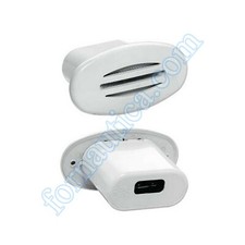 TROMBA NAUTICA DA INCASSO OVALE 12V IN ABS BIANCO PER BARCA SCAFO GOMMONE TENDER