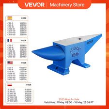 VEVOR Incudine Acciaio 30KG Incudine in Metallo Acciaio Forgiato Con Foro Rotond