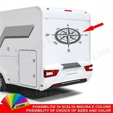 Adesivo per camper ROSA dei VENTI BUSSOLA adria arca elnagh rimor ecc