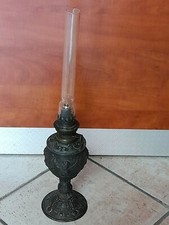 ANTICA LAMPADA LUME A PETROLIO IN METALLO FINE 800