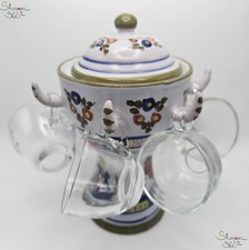 Elegante Porta tazzine in ceramica decorato a mano Idea Regalo