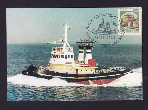 Cartolina nave rimorchiatore - nave,