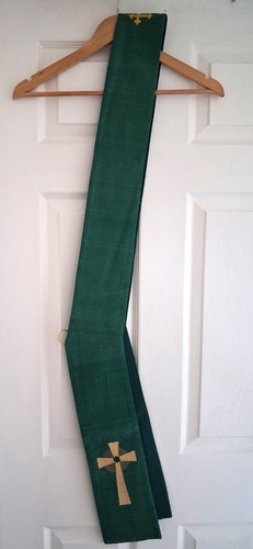 Green deacon stole - stole, with