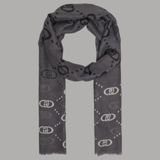 Liu Jo stola con logo 70x180 sciarpa color nero degrade 2F5080T0300