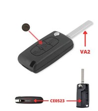 GUSCIO E LAMA CHIAVE TELECOMANDO 3 TASTI CITROEN C2 C3 C4 C5 C6 XSARA CE0523 VA2