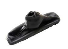 CUFFIA FRENO A MANO adatta a ALFA ROMEO Giulietta VERA PELLE CUCITURE BIANCHE