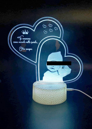 Lampada led personalizzata - lampada, 3d